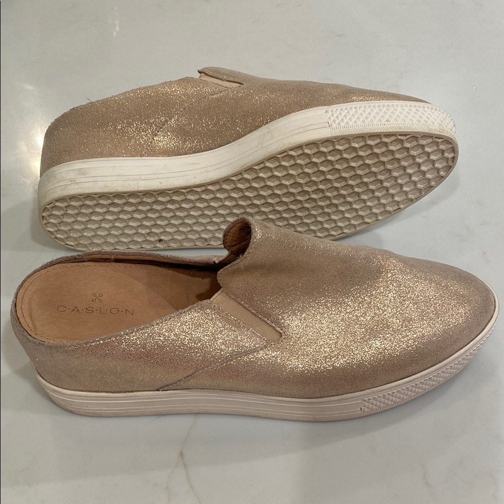 Caslon Women's Glitter Slip-On Sneakers - Champagne